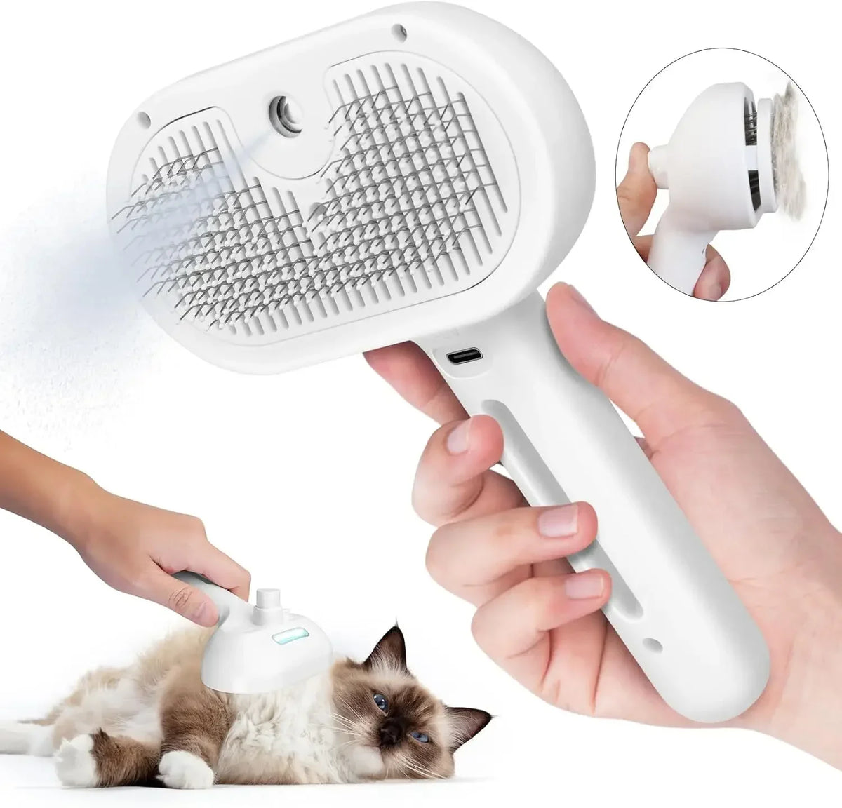 Peine Vaporizador Quitapelos para Perros y Gatos